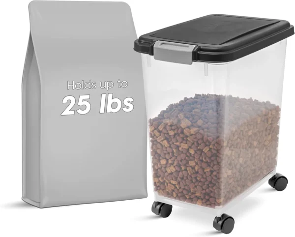 IRIS USA Airtight Pet Food Storage Container - BPA-free durable and rodent-proof for reliable pet food storage - SavingsWithStyle